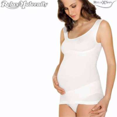 意大利瑞兰森-纯棉纤维5300孕妇衬衣紧身-内置孕妇胸罩-支托有型白色/S