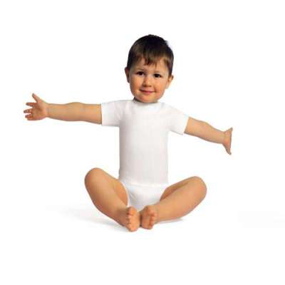 意大利瑞兰森5930内衣-棉纤维弹性连身-儿童套装T恤舒适白色/均码