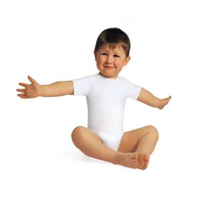 意大利瑞兰森5950型-棉纤维弹性内衣-儿童T恤短袖-柔软吸汗白色/均码