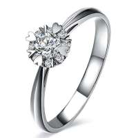 佐卡伊 璀璨星辰18K白金群镶钻戒钻石戒指女戒 结婚戒指 专柜正品
