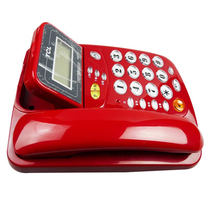 TCL HCD868(17B)TSD固定有绳电话机座机来电显示免电池免提屏幕翻转座式壁挂家用办公有绳固话(火红)图片
