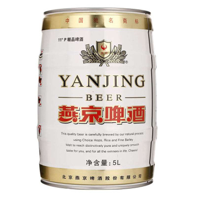 燕京11度精品桶装啤酒5L