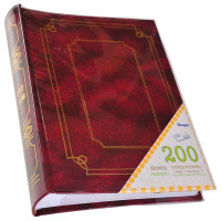 广博(guangbo)PA28524V 4R200圆背纸芯插袋式相册影集/相簿 红色 单本装