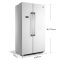 奥马(homa)BCD-508WK 508升 对开门冰箱 防倾倒 家用 风冷无霜 电脑控温 节能 双开门式 白色