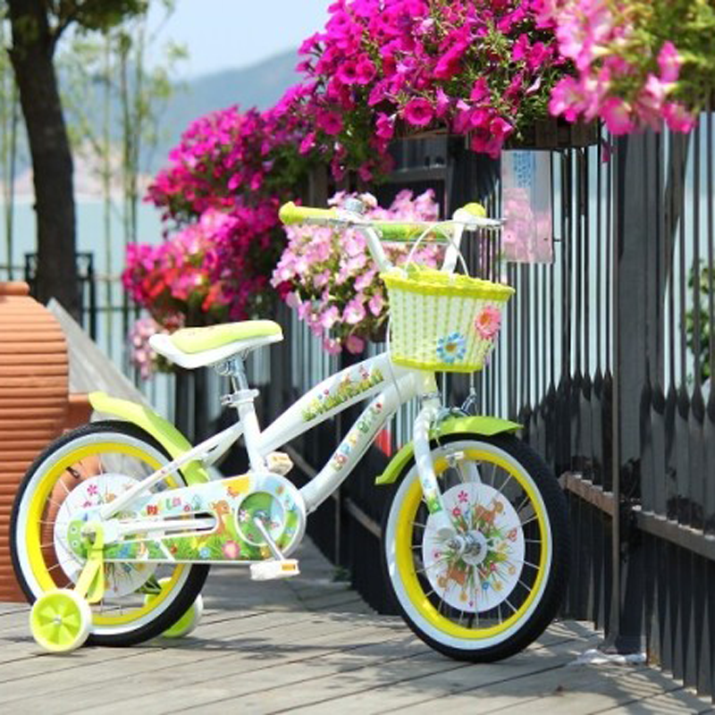 [苏宁自营]途锐达 儿童自行车小麋鹿16寸绿色 带辅助轮 儿童自行车 单车脚踏车高清大图