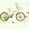 [苏宁自营]途锐达 儿童自行车小麋鹿16寸绿色 带辅助轮 儿童自行车 单车脚踏车