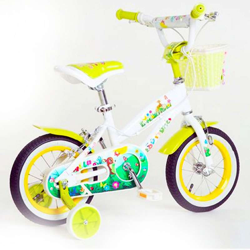 [苏宁自营]途锐达 儿童自行车小麋鹿16寸绿色 带辅助轮 儿童自行车 单车脚踏车高清大图
