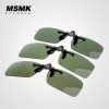 MSMK司机偏光镜太阳镜日用墨绿夹片 男女款驾驶眼镜 近视墨镜 日用墨绿片801