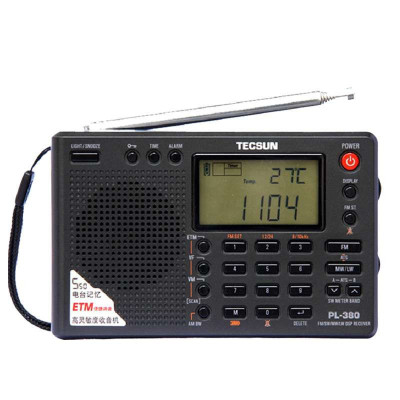 Tecsun/德生 PL-380老人/学生全波段便携式收音机听力高考四六级英语考试fm调频