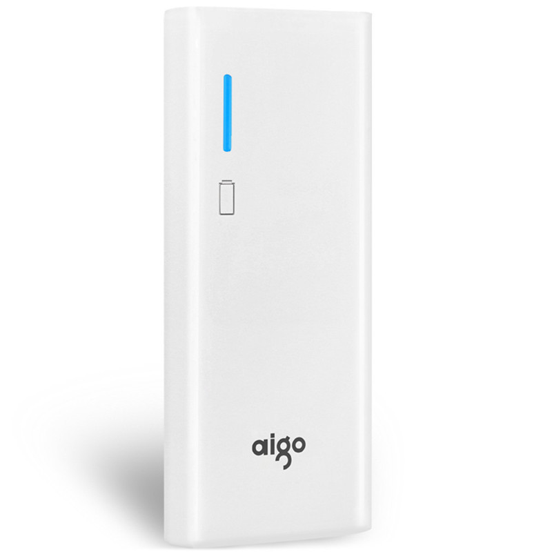 爱国者(aigo) 移动电源K150 15000毫安 双USB输出 LED强光手电 白色