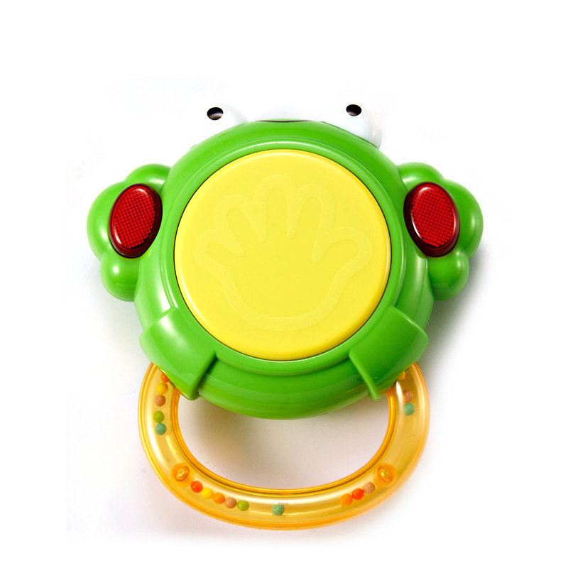 澳贝(AUBY) 益智玩具 青蛙小鼓 启智婴幼儿童声光音乐早教 塑料玩具 0-6个月463430DS高清大图