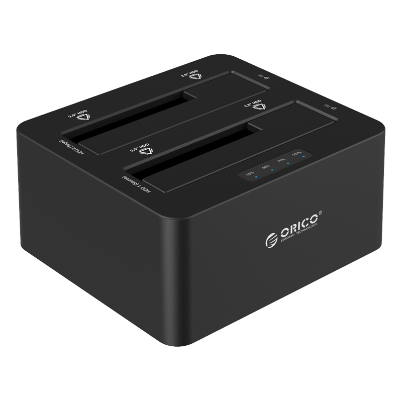奥睿科(ORICO)6629US3-2.5/3.5英寸通用USB3.0双盘位移动硬盘盒 SATA3.0硬盘底座脱机拷贝机