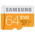 三星(SAMSUNG) MicroSD手机内存卡 TF 存储卡 64G(CLASS10 48MB/s) 升级版(EVO)