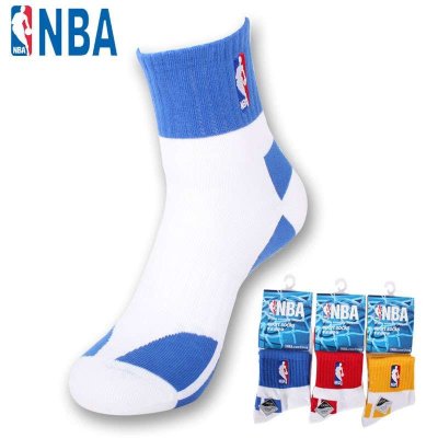 NBA运动袜男士春夏纯棉袜子休闲男袜4双