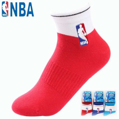 NBA运动袜春夏薄款女士短筒纯棉袜子 休闲运动女袜船袜