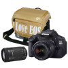 佳能(Canon) 数码单反相机 EOS 600D 双镜头+包+卡