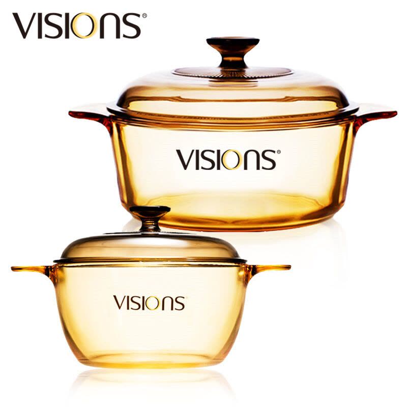 康宁VISIONS晶彩透明锅汤锅两件组VS15+VS22/1.5L+2.25L图片