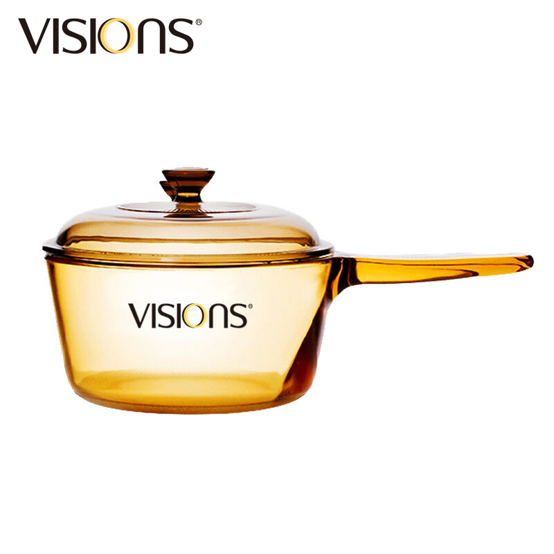 康宁(VISIONS)奶锅VSP-1.5晶彩透明玻璃锅/热汤煮奶锅辅食锅1.5L