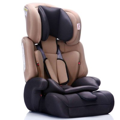Pouch儿童汽车安全座椅 宝宝安全座椅 婴儿车载座椅 9个月-12岁 Q16咖啡色