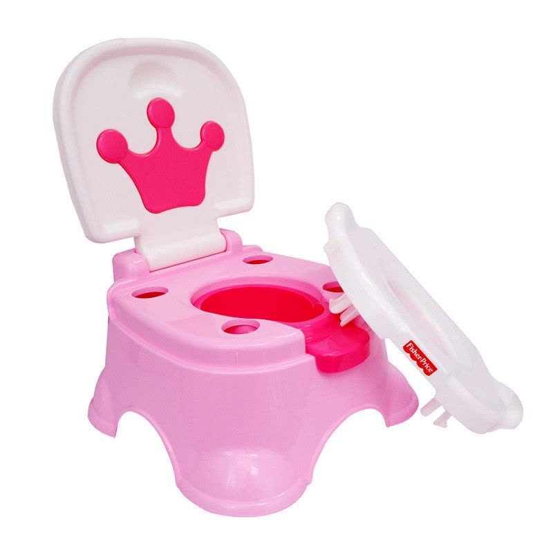 Fisher Price 费雪豪华音乐嘘嘘乐-粉色儿童如厕辅助玩具脚凳 BGP35图片