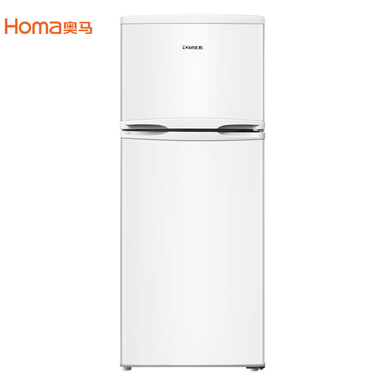 奥马(homa)BCD-153CR 153升 一级节能 冷藏冷冻 小型 迷你双门 家用节能 电冰箱 小冰箱 白色