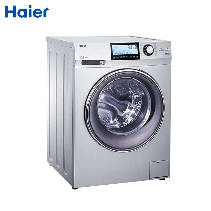 海尔 (Haier) XQG90-BDX1626 9公斤直驱变频滚筒洗衣机（银灰色）