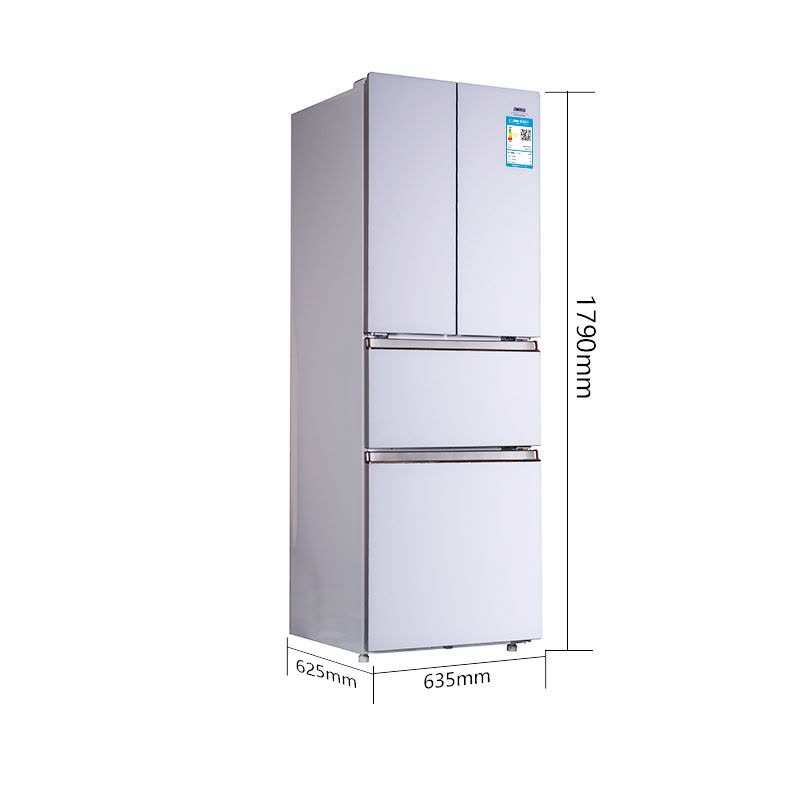扎努西·伊莱克斯/ZANUSSI ZHM2860LGA 286升法式多门三温区家用节能冷藏冷冻冰箱(白色)图片