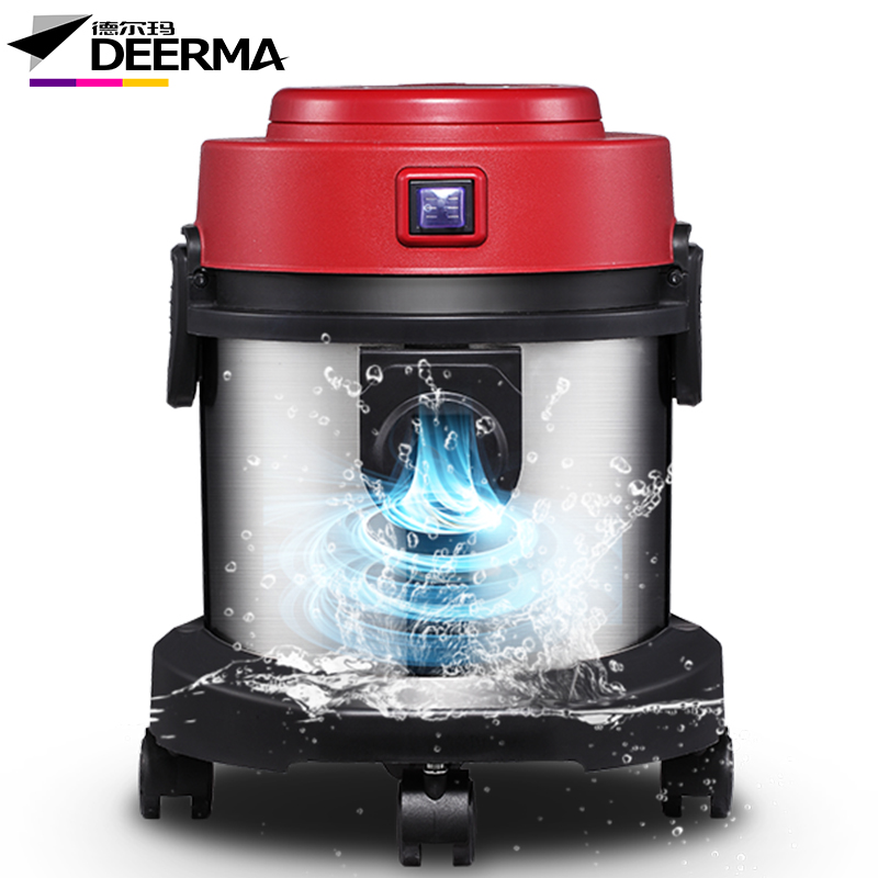 德尔玛(Deerma)桶式吸尘器 DX132F 304不锈钢桶身 15L大容量 多效水过滤 吸尘机高清大图