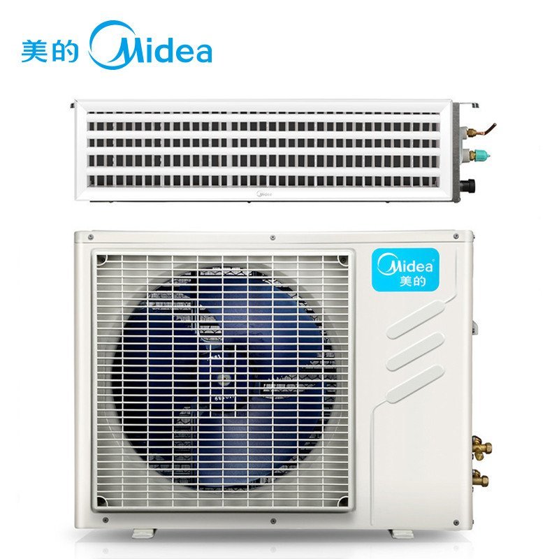 美的(Midea) 2.5匹 冷暖电辅家用中央空调暗藏式薄型一拖一风管机 KFR-65T2W/DY-D3