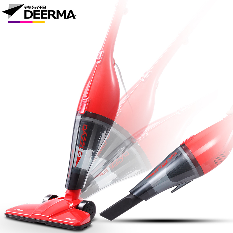 德尔玛(Deerma)吸尘器 DX117C 手持推杆两用 迷你小巧 蜂窝过滤 可清洗滤网 大吸力 吸尘机
