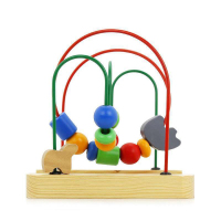 木玩世家大号串珠架儿童早教益智绕珠架串珠架木制宝宝玩具B2618