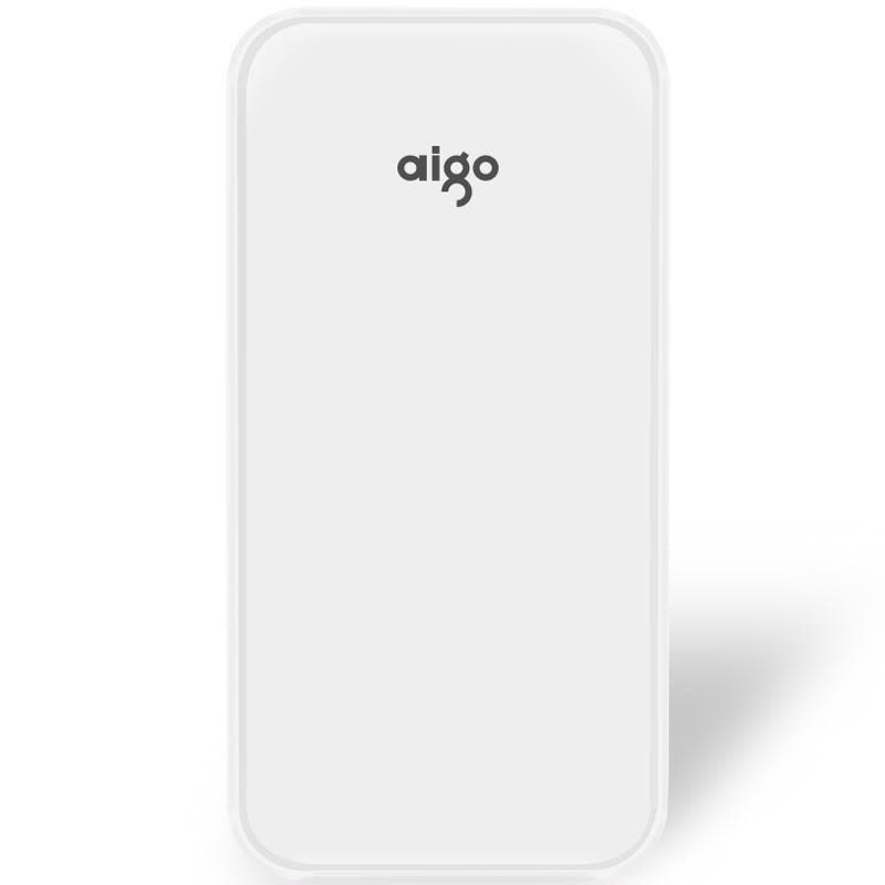 爱国者（aigo）10000毫安 TF100 小鲜肉 轻薄便携 聚合物电芯 移动电源/充电宝 白色图片