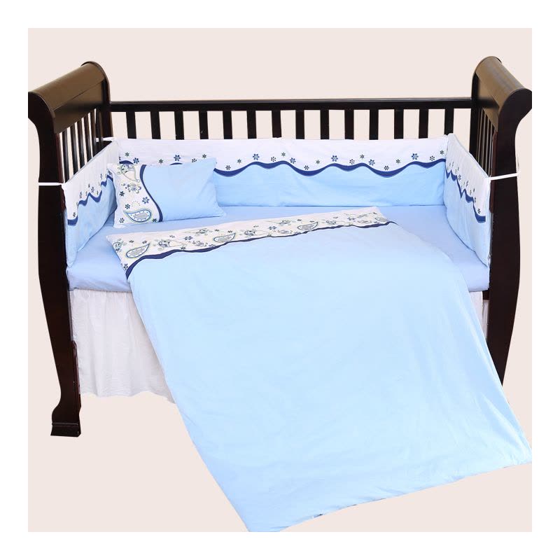 [苏宁自营]龙之涵婴儿床上用品套件纯棉全棉宝宝宝宝四季婴儿床床围图片