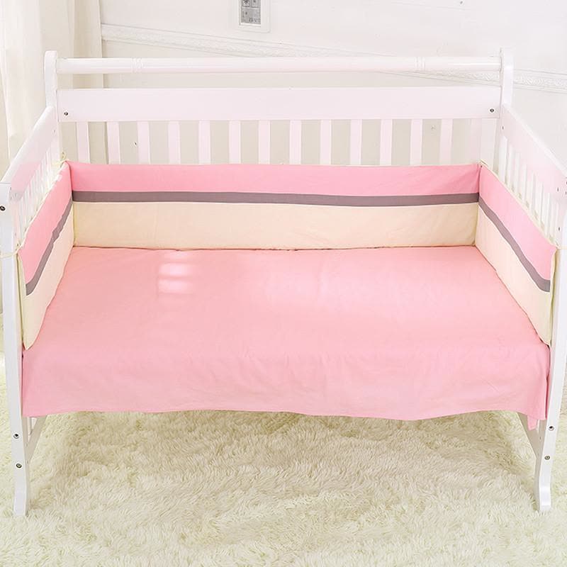 [苏宁自营]龙之涵婴儿床上用品全棉大套件 宝宝婴儿床床品床围60*105图片