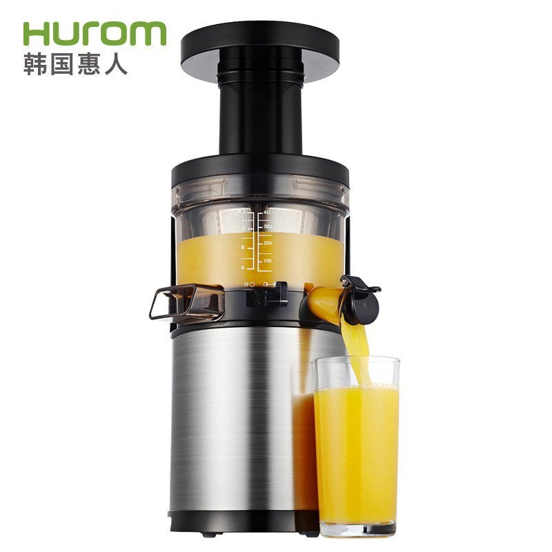 韩国惠人(HUROM)HU-1100ST-M 二代升级原汁机 低速榨汁机 家用多功能果汁机 金属拉丝机身 原装进口