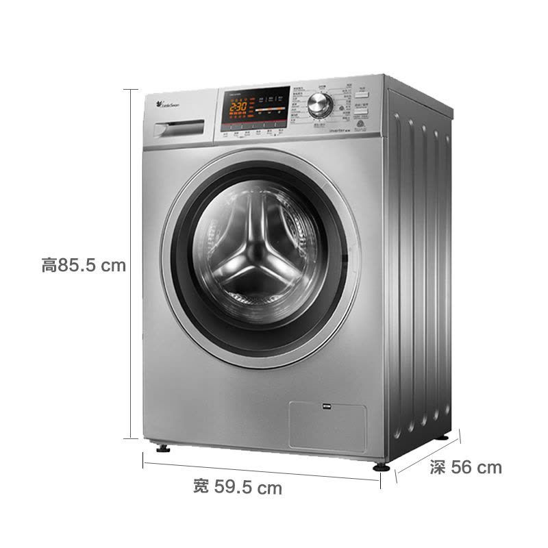 小天鹅(Little Swan)TD80-1411DXS 8公斤洗衣机 洗烘一体 变频节能 高温自洁 家用 银色图片