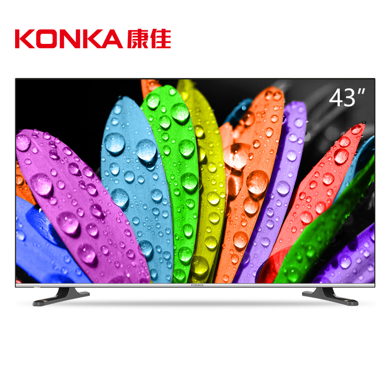 康佳电视 LED43E330U 43英寸 4K安卓 超高清 液晶电视 黑色