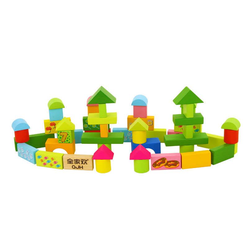 木玩世家100粒积木玩具儿童运算益智力3-6岁宝宝早教礼物QJH1105图片