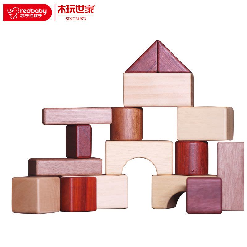 木玩世家 大地 桌面游戏 大块积木 原色原木进口木质玩具 3-6岁 生日礼物图片