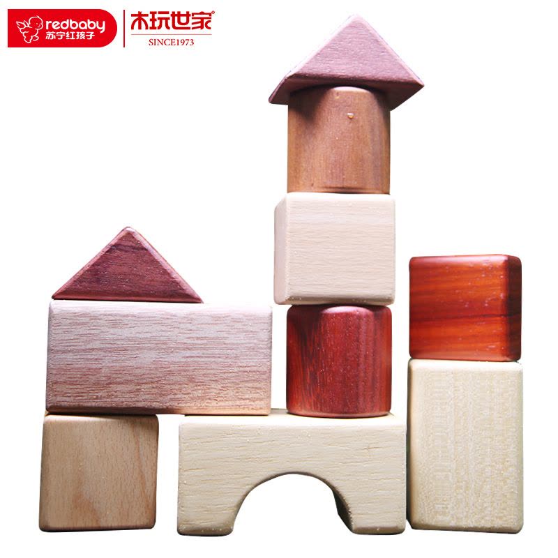 木玩世家 大地 桌面游戏 大块积木 原色原木进口木质玩具 3-6岁 生日礼物图片
