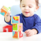 费雪儿童益智积木玩具木质四粒六面画拼图1-3周岁宝宝早教FP1001A