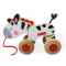 费雪 婴儿早教玩具木制拖拉小车斑马1-3岁宝宝益智学步玩具FP1009