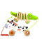费雪 婴儿早教玩具木制拖拉小车斑马1-3岁宝宝益智学步玩具FP1009