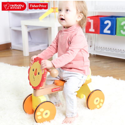 Fisher Price 费雪 小狮子车 FP5002 儿童滑行学步车木制玩具7Kg重 18个月宝宝生日礼物