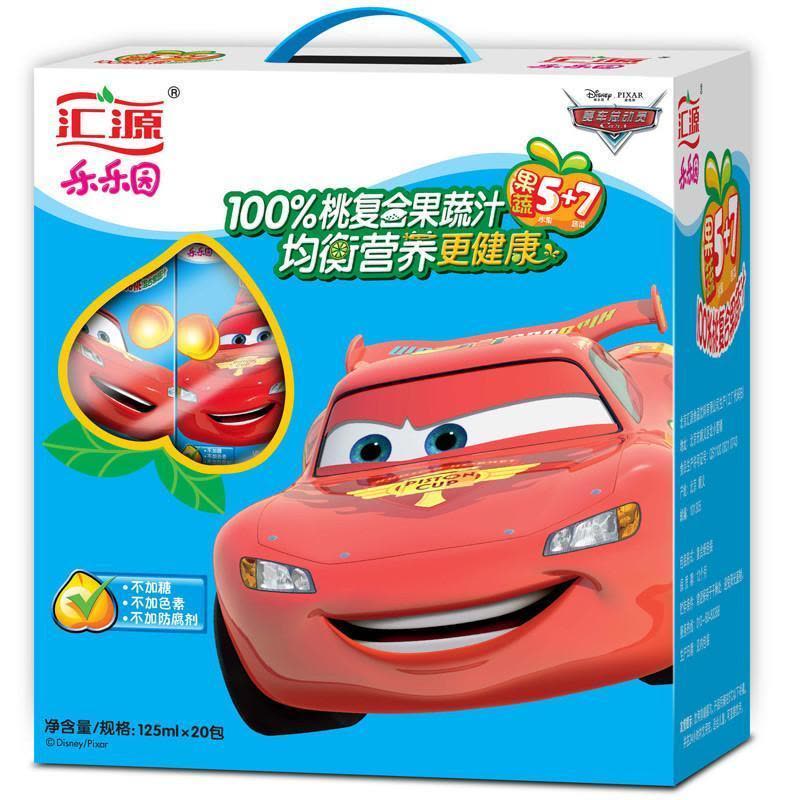 [苏宁超市]汇源 100%桃复合果蔬汁125ml*20盒 (儿童专属)礼盒图片