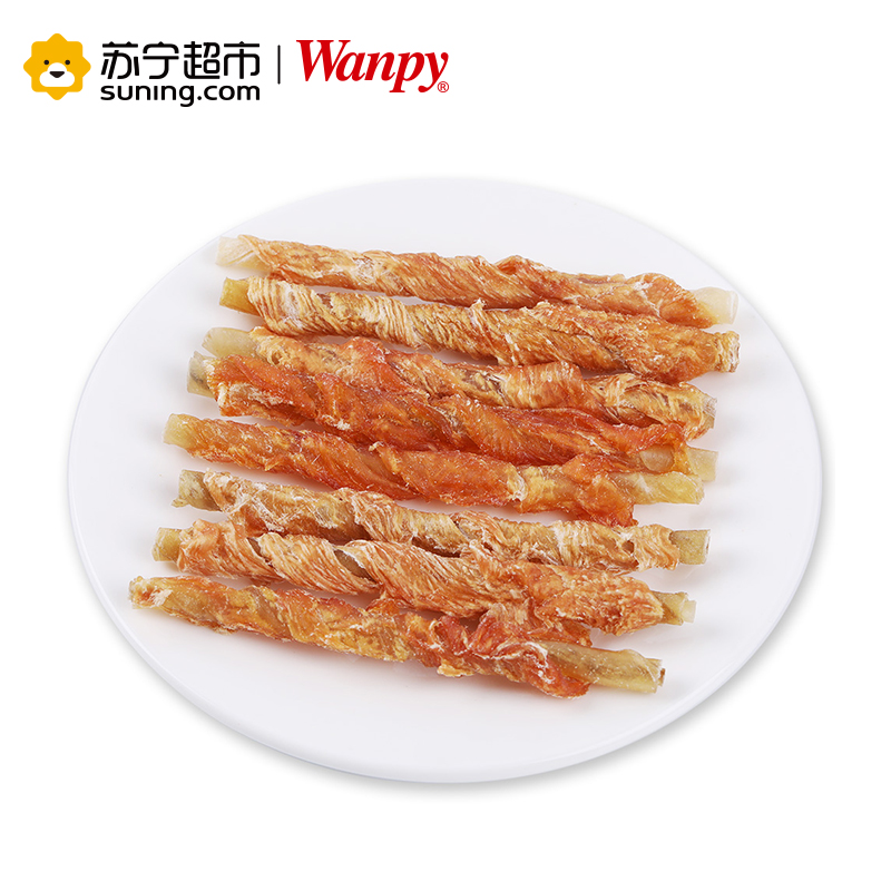 顽皮Wanpy犬用鸡肉卷皮卷100g 宠物食品 犬用零食 宠物零食 肉干/肉条