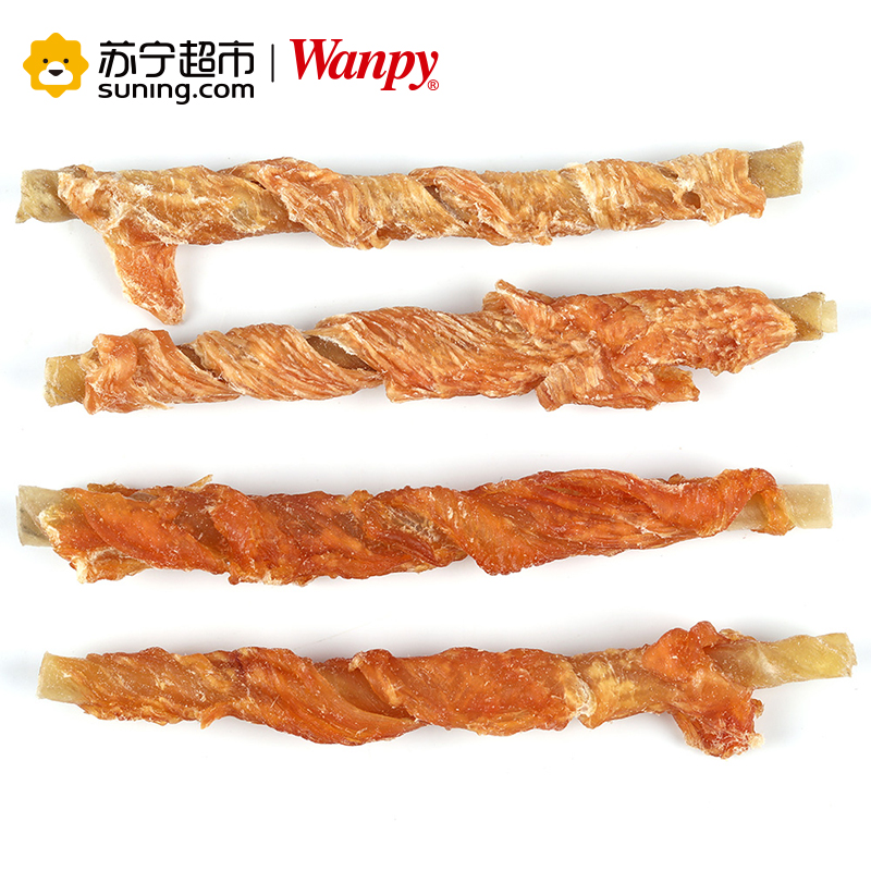 顽皮Wanpy犬用鸡肉卷皮卷100g 宠物食品 犬用零食 宠物零食 肉干/肉条