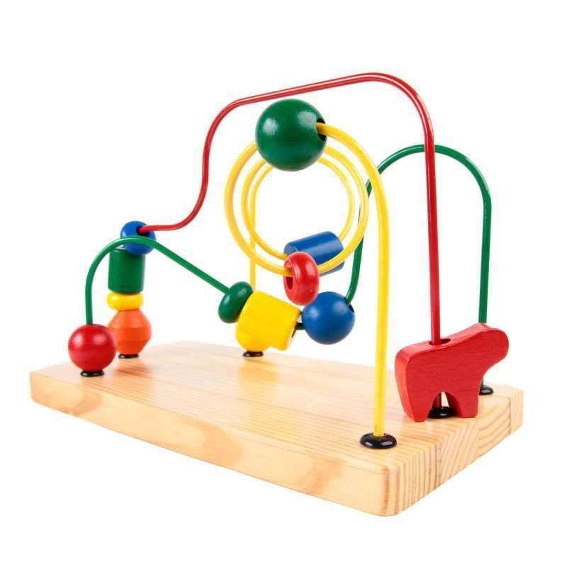 木玩世家 宝宝儿童木制绕珠玩具串珠架 早教益智玩具0-3岁B2617图片