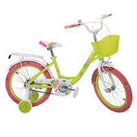 兰Q自行车甜蜜花园系列12/14/16/18寸卡通儿童自行车 女式安全多彩 玫瑰红 18寸