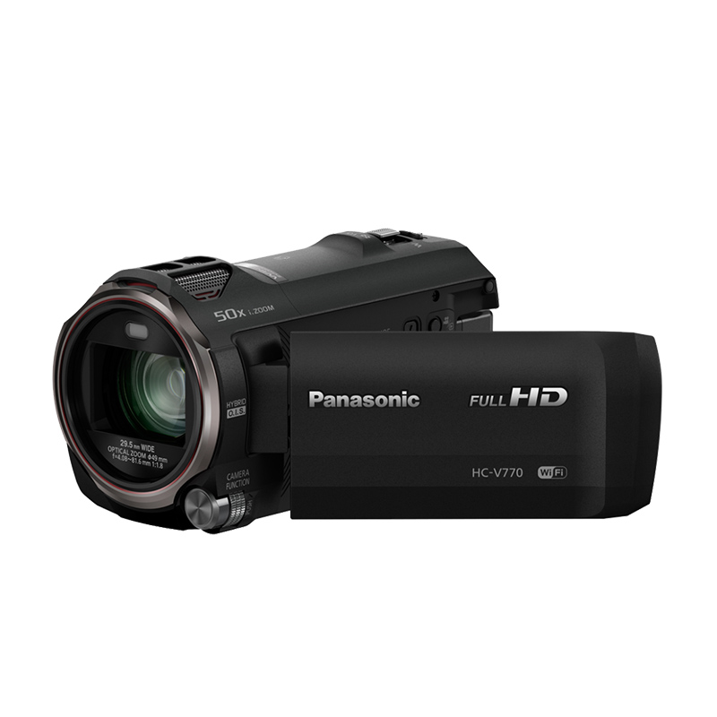 松下(Panasonic) HC-V770GK 高清手持数码摄像机 家用新无线双摄像头摄像机 黑色